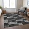 Homeroots 9' X 12' Black And Gray Geometric Washable Indoor Outdoor Area Rug 604855 - alternate 2