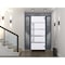Vdomdoors Steel Door Deux 1105 Gray Graphite 2 Sidelight Exterior Windows Stainless Inserts Single Modern Pai DEUX1105EXD-GRE-W12+36+12xH80-LH-O - alternate 1