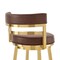 Armen Living Madrid 30in Swivel Bar Stool in Gold Brushed Stainless Steel with Vintage Coffee Faux Leather LCMASWBABGLVCO30 - alternate 2