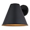Vaxcel Smith, 9 in H, Black Outdoor Wall Sconce, Metal Shade, Dark Sky T0819 - alternate 1