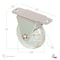 Richelieu Contemporary Furniture Caster, Fixed, with Plate, Clear 35056010501 - alternate 3