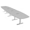 Skutchi Designs Arc Boat Conference Table With Power, 48 in W, 216 in L HAR-ABOT-48X216-T-U779-ESIL - alternate 1