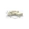 Homeroots Khaki Linen Blend Modular L Shaped Three Piece Corner Sectional 716924 - alternate 3