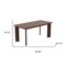 Homeroots 66" Brown Solid Wood Dining Table 712853 - alternate 2