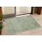 Homeroots 3' X 5' Artichoke Green And Ivory Abstract Washable Indoor Outdoor Area Rug 631581 - alternate 1