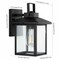 Jonathan Y Bungalow 6.75" 1-Light Iron/Seeded Glass Rustic Traditional Lantern LED Outdoor Sconce, Black, 2PK JYL7608A-SET2 - alternate 4