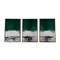 Homeroots 3Pcs Deep Green Black and White Abstract Canvas Wall Art Gold Floater Frame Print Wall Art, 3PK 470343 - alternate 1