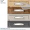 Amerock Stature 5-1/16 inch 128mm Center-to-Center Polished Nickel Cabinet Cup Pull BP22439PN - alternate 2