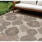 Homeroots 6' X 9' Taupe And Ivory Floral Indoor Outdoor Area Rug 550206 - alternate 2