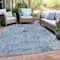 Homeroots 3' X 5' Navy Blue And Ivory Geometric Washable Indoor Outdoor Area Rug 594575 - alternate 3