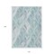Homeroots 10' X 14' Aqua Mint Green And Silver Geometric Washable Indoor Outdoor Area Rug 589205 - alternate 5