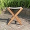 Amerihome Acacia and Canvas Folding Stool AWFFRS - alternate 3