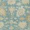 Homeroots 8' X 10' Teal Blue Ivory And Green Floral Washable Indoor Outdoor Area Rug 605226 - alternate 4