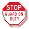 Signmission Stop Guard on Duty, 4 inch X 4 inch, Vinyl Decal, 2PK OC-D-2PACK-4-258 - alternate 1