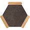 Apollo Tile Aureole 8.66 in. x 9.84 in. Matte Jet Black and Brown Porcelain Hexagon Wall and Floor Tile (8.07 sq ft/case) - 18 Sheets APLENC88GRFA - alternate 1