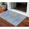 Homeroots 3' X 5' Denim Blue And Sky Blue Abstract Washable Indoor Outdoor Area Rug 587206 - alternate 1