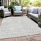 Homeroots 3' X 5' Silver And Gray Geometric Washable Indoor Outdoor Area Rug 595115 - alternate 3