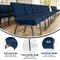 Flash Furniture Navy Blue Fabric Church Chair, PK4 4-FD-CH0221-4-SV-NB24-GG - alternate 4