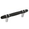 Amerock London 3-3/4 in 96 mm Center-to-Center Black Bronze/Polished Chrome Cabinet Pull BP36648BBR26 - alternate 1