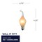 Bulbrite 6-Watt S6 Silicone Dimmable (E12) Candelabra Screw Base Incandescent Light Bulb, 2700k, 25PK 861968 - alternate 2