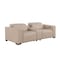 Homeroots 93in Cream and Brown Leather Power Reclining Loveseat With Storage 720538 - alternate 2