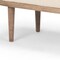 Homeroots 56in Beige and Brown Cotton and Solid Wood Upholstered Bench 606738 - alternate 2