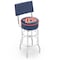 Holland Bar Stool Co 30" Chrome 2-Ring Auburn Swivel Bar Stool, Back L7C430Auburn - alternate 1