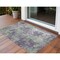 Homeroots 3' X 5' Purple and Green Abstract Washable Non Skid Indoor Outdoor Area Rug 564281 - alternate 1