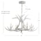 Jonathan Y Eldora 26" 4-Light Rustic Farmhouse Adjustable Resin Antler LED Chandelier, White JYL6301B - alternate 5