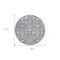 Homeroots 8' Lavender Blue And Green Round Oriental Washable Indoor Outdoor Area Rug 598060 - alternate 3