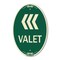 Signmission Valet Left Arrow, 12 Inch X 18 Inch Architectural Oval, Heavy Gauge Aluminum A-OV-G-1218-22772 - alternate 1