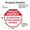 Signmission Private Property No Admittance With, 10 Inch X 10 Inch, Vinyl Decal OC-D-10-145 - alternate 2