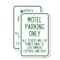 Signmission Motel Parking Only All Others Towed, 18'' X 24'' 2 Signs, Heavy Gauge Aluminum, 2PK A-1824-2PACK-23870 - alternate 1
