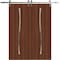 Sartodoors Modern Double Barn Door 84 x 84 inches, BASIC 3002 Walnut Franko, 14FT Silver Rail Track Set, Sol BASIC3002DB-S-GOFR-8484 - alternate 1