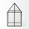 Homeroots 10" Black And Clear Glass And Metal Box 392582 - alternate 2