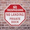Signmission No Trespassing No Landing Private D, 6 Inch X 6 Inch, Plastic Sign OC-P-6-95 - alternate 4