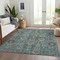 Homeroots 5' X 8' Teal Blue Aqua And Beige Oriental Washable Indoor Outdoor Area Rug 582135 - alternate 2