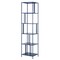 Homeroots 76" Blue Metal Five Tier Etagere Bookcase 527561 - alternate 2