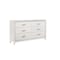 Homeroots 63" White Solid and Manufactured Wood Six Drawer Double Dresser 490485 - alternate 1