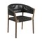 Homeroots Set of Two 26" Black and Natural Wood Solid Wood Outdoor Dining Chair, 2PK 490254 - alternate 3
