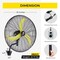Edendirect 30'' Oscillating Wall Mounted Fan With Remote Control, BLDC Motor, Large air flow range ZR-F-8750BR - alternate 2