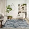 Homeroots 9' X 12' Navy Blue And Ivory Palm Leaf Indoor Outdoor Area Rug 551478 - alternate 3