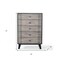 Homeroots 30" Grey And Black Wood Five Drawer Chest 473070 - alternate 2
