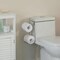 Basicwise Chrome Over the Tank 2 Slots Toilet Tissue Paper Holder Organizer for Bathroom Storage, Set of 2 QI004449.2 - alternate 3