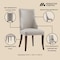 Manhattan Comfort 8-Piece Connie Dining Chair and Arm Chair in Light Grey 8-DC095-LG - alternate 2