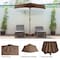 Pure Garden 9ft Half Umbrella, 20lb, Brown 83-OUT5464 - alternate 4