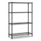 Whalen Four-Shelf Wire Shelving Unit, 36w x 14d x 54h, Black WS143654-4B - alternate 1