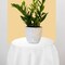 Smarty Had A Party 82" White Octy Round Linen-Like Tablecloths, 12PK 823272-CASE - alternate 3