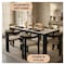 Leisuremod Velo Series Modern Dining Chair in Black Wood with Off White Seat VCBL-51OW - alternate 3