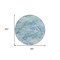 Homeroots 8' Blue And Teal Blue Round Abstract Washable Indoor Outdoor Area Rug 609836 - alternate 2